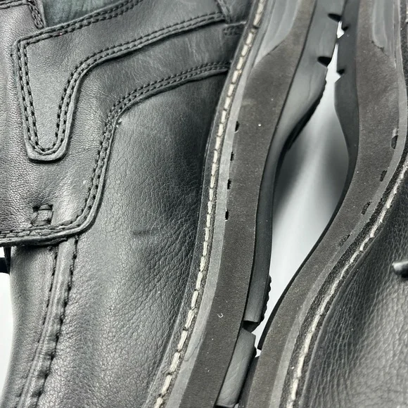 Men’s Clark’s Unstructured Black Leather Oxfords Size 11 - Picture 11 of 16
